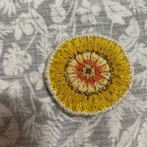 Handmade Embroidered Sunflower Patch
